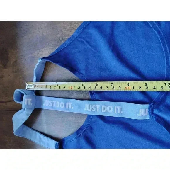 Women's Size S Nike Dri Fit  Just Do It Workout Tank Top Blue  Racerback - Picture 8 of 8
